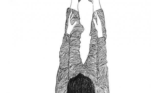 Viviana Blanco 03 la serie Vertigo carbonilla sobre papel 100 x 70 cm 2011